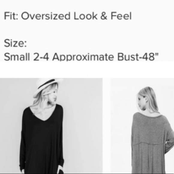 🌟Oversized LongSLeeved Maxi Small Black 🇺🇸 - Picture 2 of 14